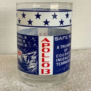 Vintage Libbey Apollo 13 Safe Return April 17, 1970 Collectible Drinking Glass
